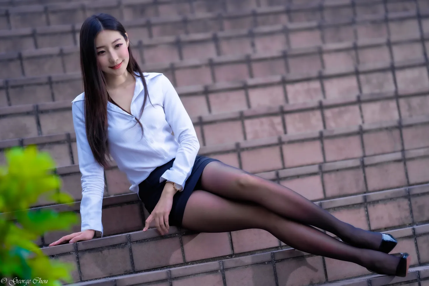 [Mzsock] NO.131 Wu Xiaokui OL black silk high heels beautiful legs street photography#[39P]-33