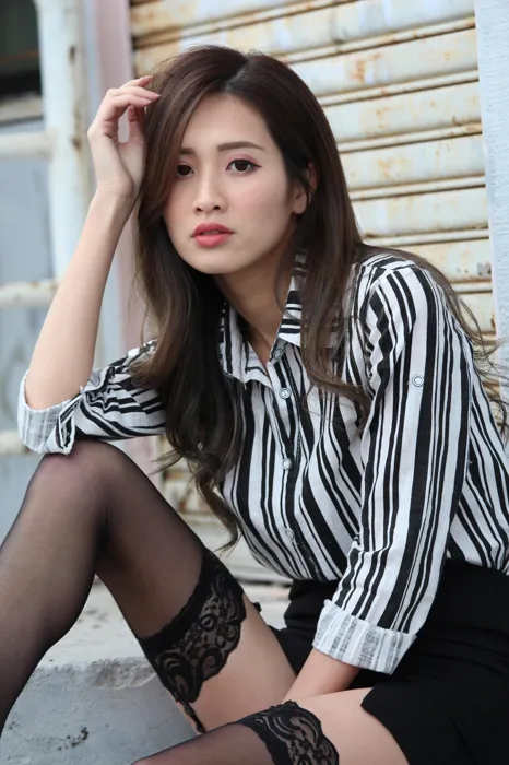 [Mzsock] NO.025 Long-legged beauty model Zhang Xiao sexy black stockings outdoor shot street photography#[93P]-47